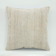 Wool Decorative Pillow Case - Beige Ethnic Zipped Handmade Cushion Cover 18x18