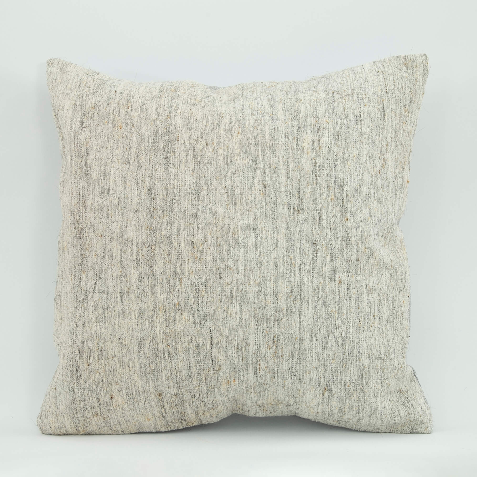 Wool Decorative Pillow Case - Beige Ethnic Handmade Cushion Cover 18x18''