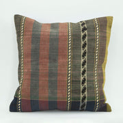 Ethnic Wool Pillowcase – Handmade Black Wool Cushion Case with Zipper Cover