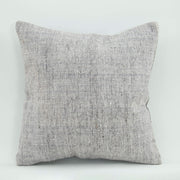 Ethnic Wool Pillowcase - Boho Handmade Cushion Cover, Grey Woolen Decorative Case With Zipper