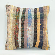 Wool Decorative Pillow - Beige Ethnic Pillow Case With Zipper | Handmade Cushion Cover 18x18