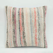 Wool Decorative Pillow Case - Beige Ethnic Handmade Zipper Cushion Cover 18x18