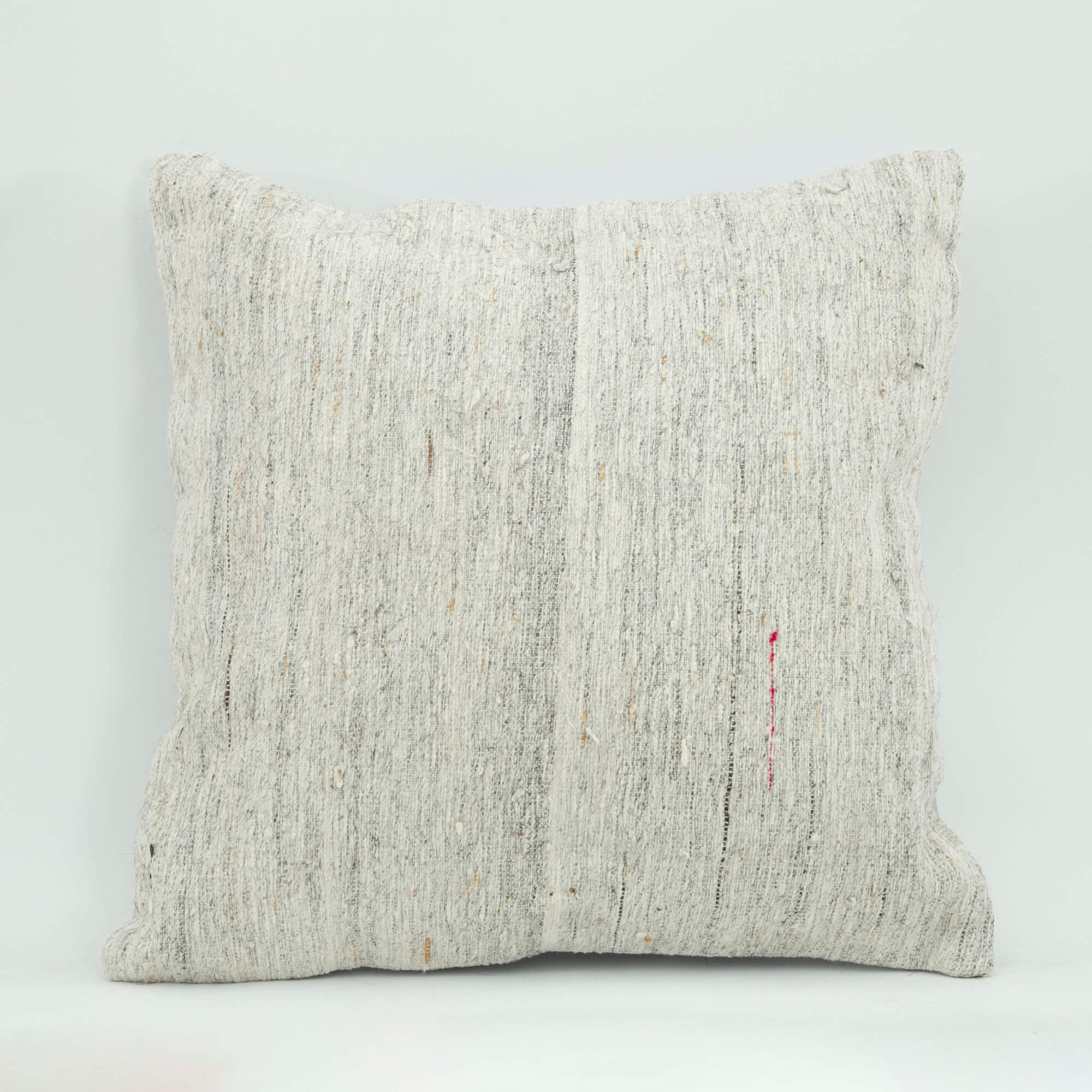 Ethnic Wool Pillowcase - Handmade Beige Wool Decorative Pillow Case 1'8'' x 1'8''