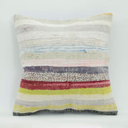 Blue Wool Pillow Case - Handmade Ethnic Pillow Design | 18x18'' Zipper Cover