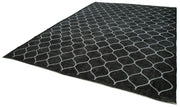 Handmade Geometric Rug - Black Area Rug | Durable Cotton Wool Carpet 9'9''x13'8''