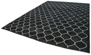 Handmade Geometric Rug – Black Geometric Carpet Wool Cotton Area Rug 9'7'' x 13'4''