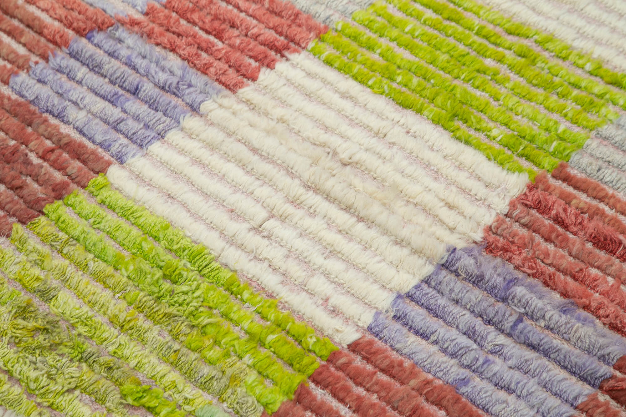 Handmade Area Rug - Geometric Cotton Wool Rug 5'2''x6'8'' by Agacan