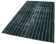 Handmade Geometric Rug – Black Area Rug 4'7''x8'6'' | Turkish Wool Carpet