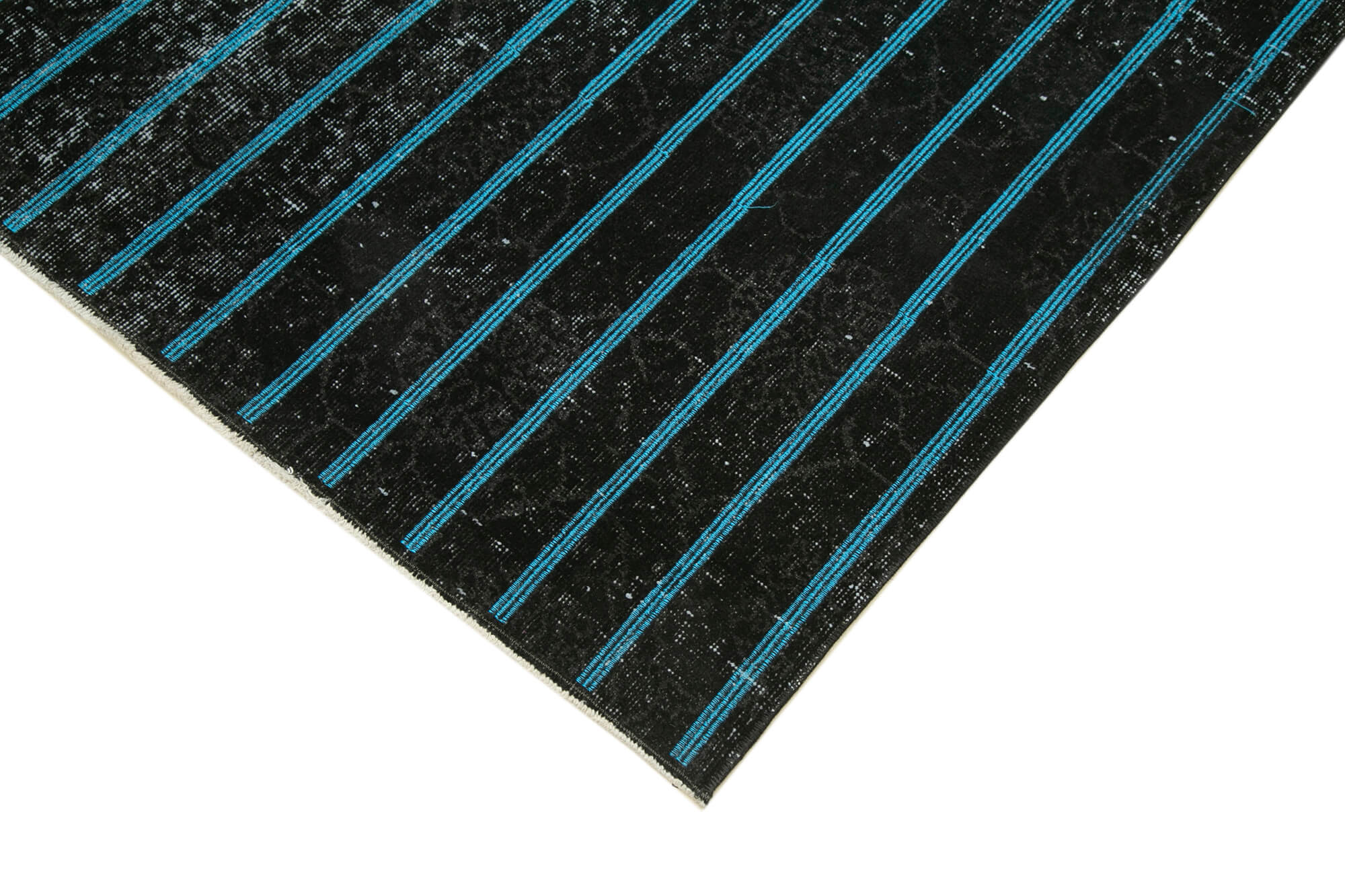 Handmade Geometric Rug – Black Area Rug 4'7''x8'6'' | Turkish Wool Carpet