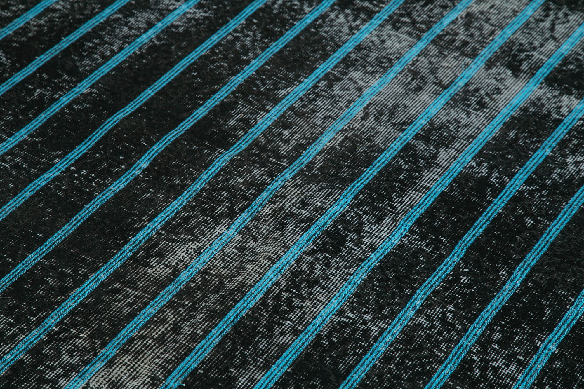 Handmade Geometric Rug – Black Area Rug 4'7''x8'6'' | Turkish Wool Carpet