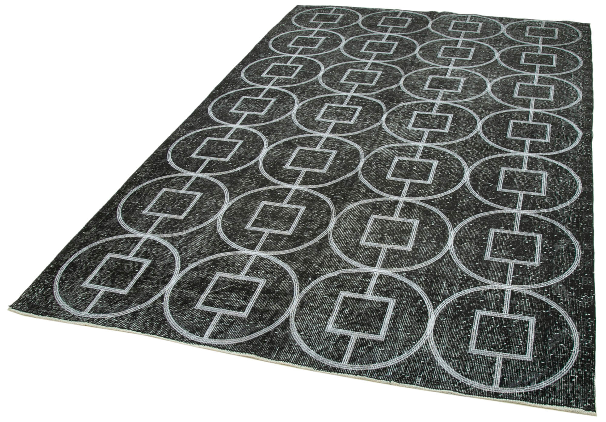 Handmade Wool Area Rug – Traditional Hand Knotted Rug with Geometric Cotton Wool Blend, Artisan Crafted Floor Covering