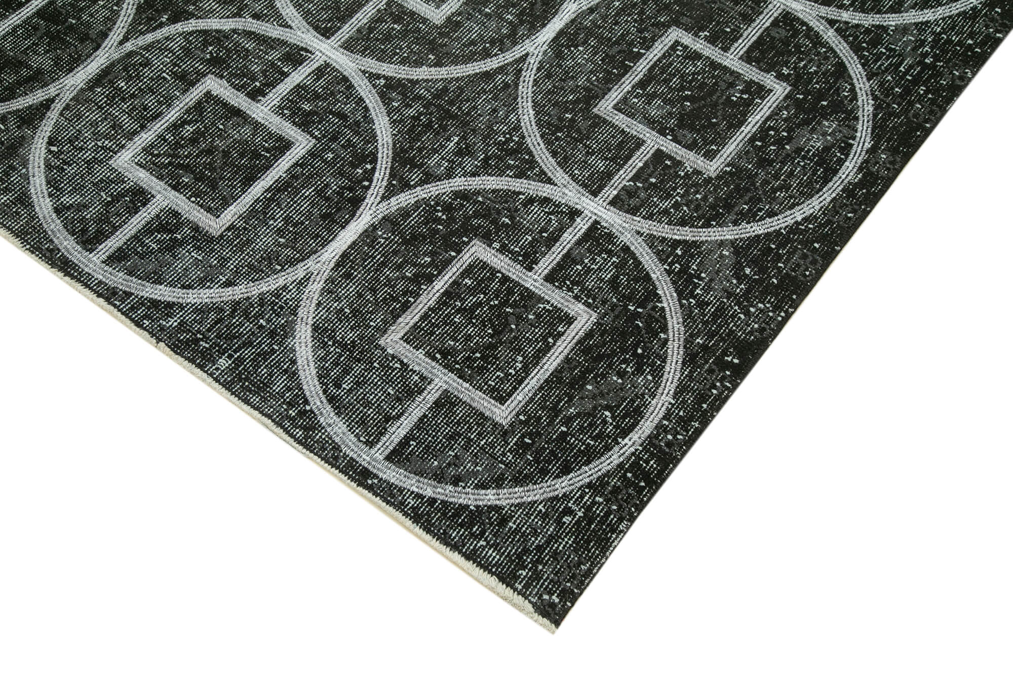Handmade Wool Area Rug – Traditional Hand Knotted Rug with Geometric Cotton Wool Blend, Artisan Crafted Floor Covering