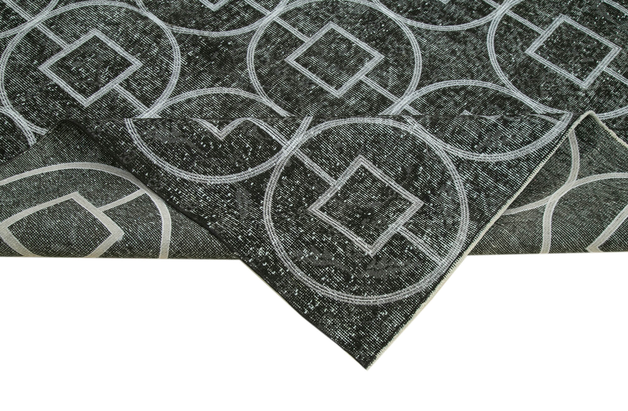 Handmade Wool Area Rug – Traditional Hand Knotted Rug with Geometric Cotton Wool Blend, Artisan Crafted Floor Covering