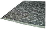 Handmade Geometric Rug | Vintage Turkish Carpet 7x10 Area Rug – Soft Wool Cotton Wool Carpet