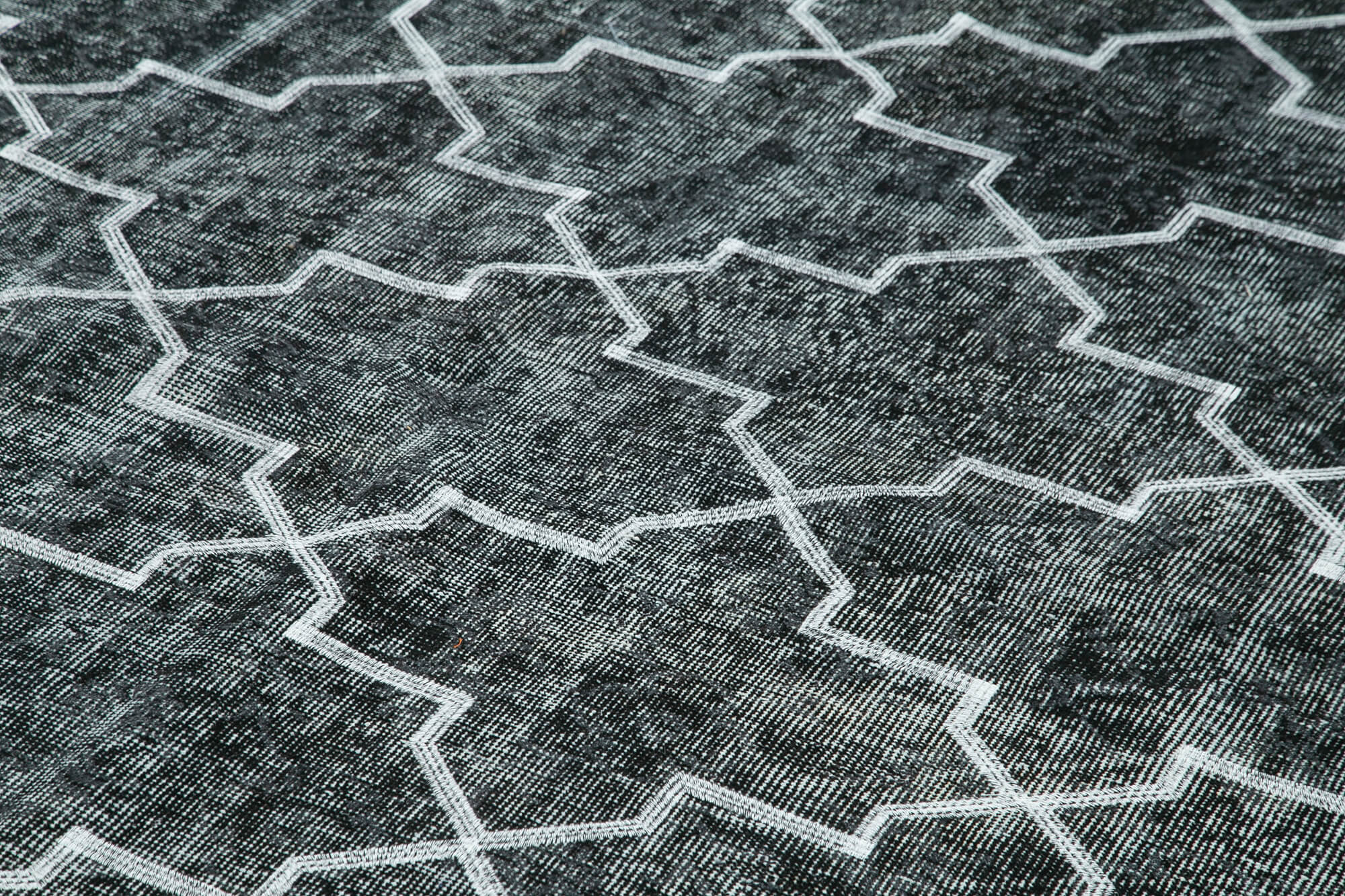 Handmade Geometric Rug | Vintage Turkish Carpet 7x10 Area Rug – Soft Wool Cotton Wool Carpet
