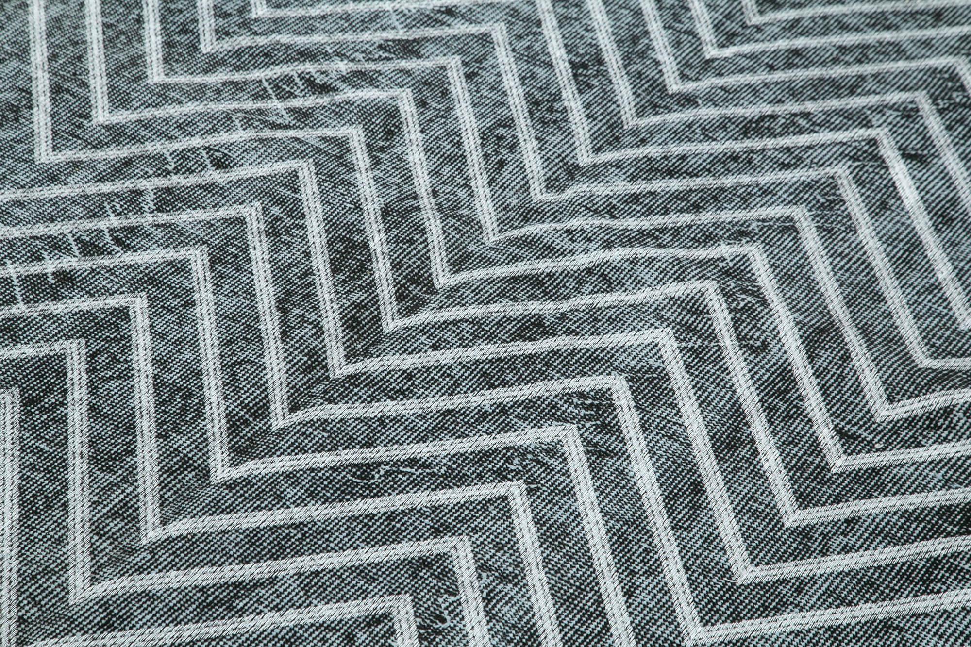 Handmade Geometric Rug - Black Area Rug Cotton Wool Carpet 5'6''x8'9'' Durable