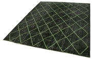 Handmade Geometric Rug – Black Area Rug Cotton Wool | Durable Turkish Wool Carpet