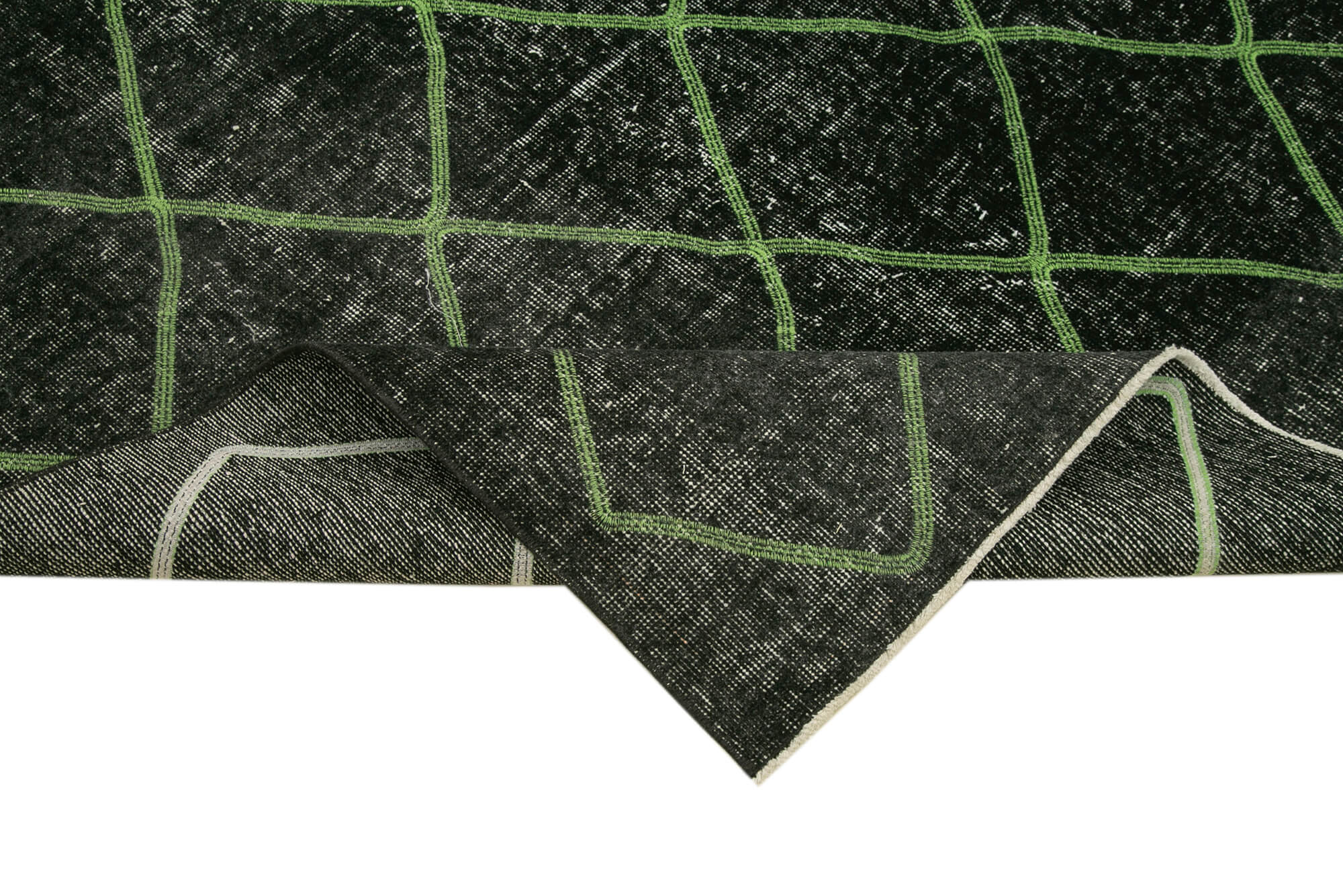 Handmade Geometric Rug – Black Area Rug Cotton Wool | Durable Turkish Wool Carpet