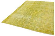 Handmade Geometric Rug - Yellow Area Rug with Cotton Wool Blend, 6'6'' x 9'0''