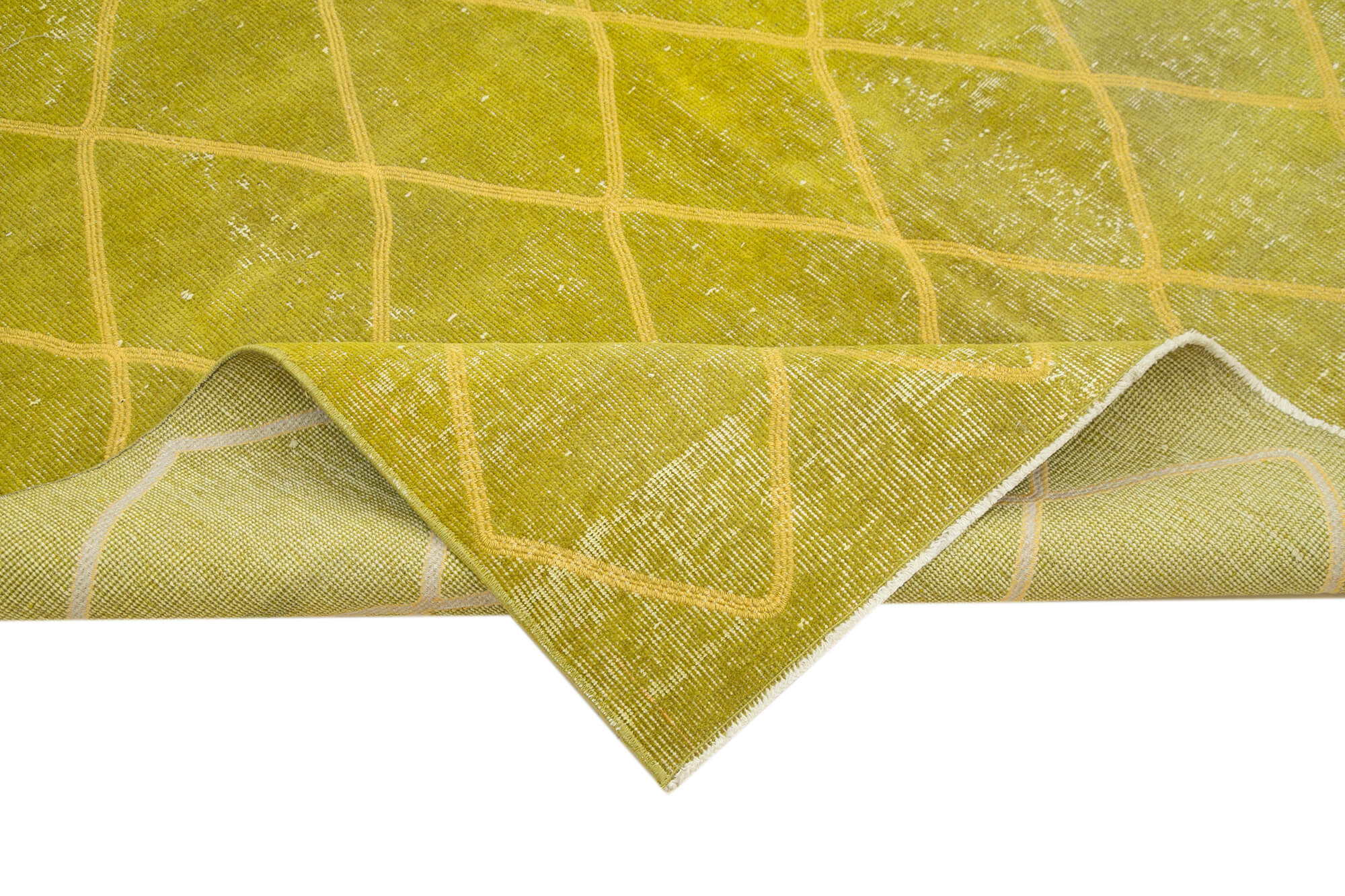 Handmade Geometric Rug | Vintage Turkish Cotton Wool Rug 5x9 Feet