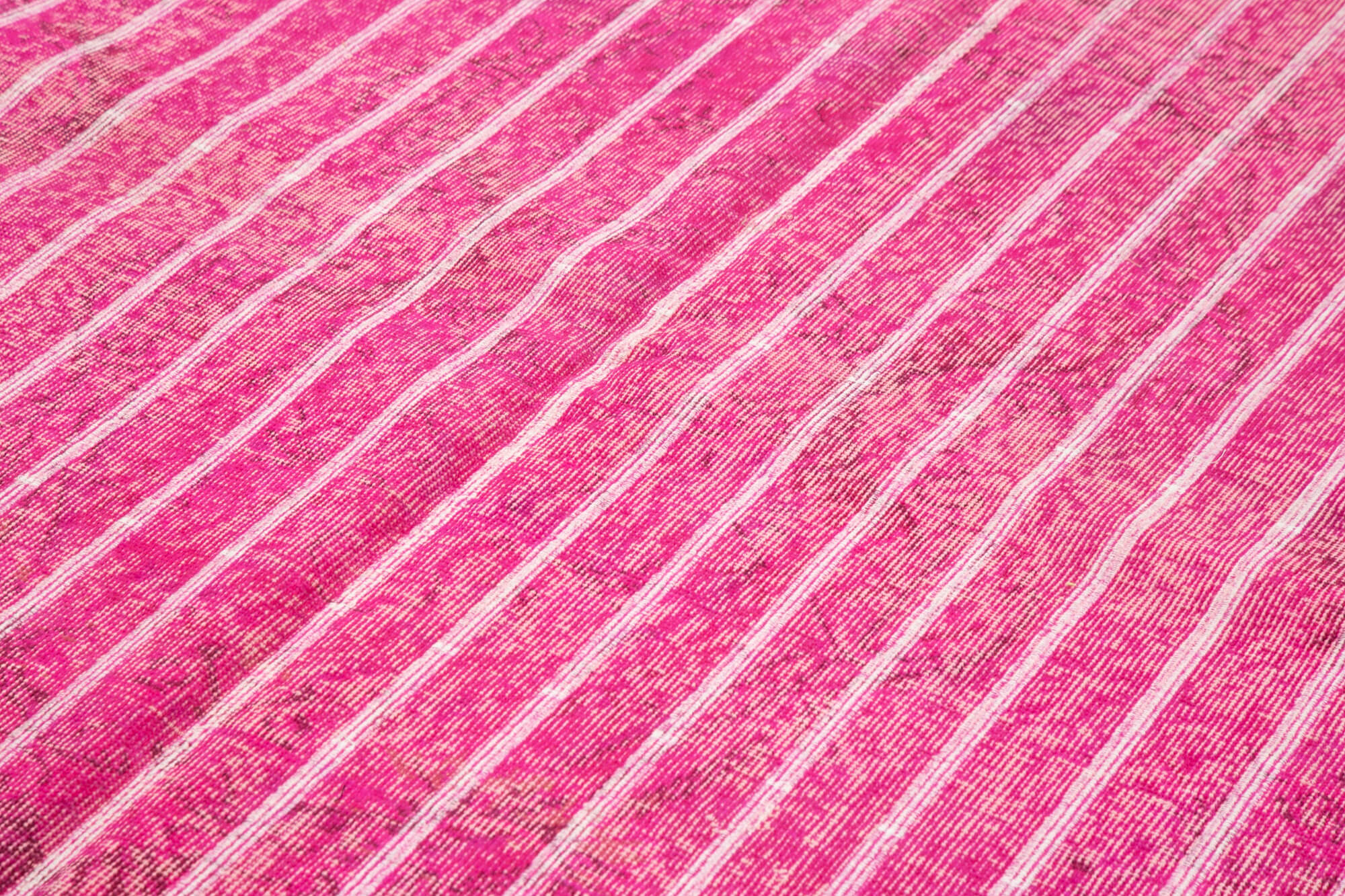 Handmade Geometric Rug - Pink Area Rug Cotton Wool Durable Wool Carpet 6'5"x10'1"