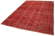 Handmade Geometric Rug - Red Area Rug | Cotton Wool Carpet, Durable & Soft