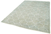 Handmade Wool Area Rug – Grey Geometric Turkish Handmade Carpet 6'7''x10'2''