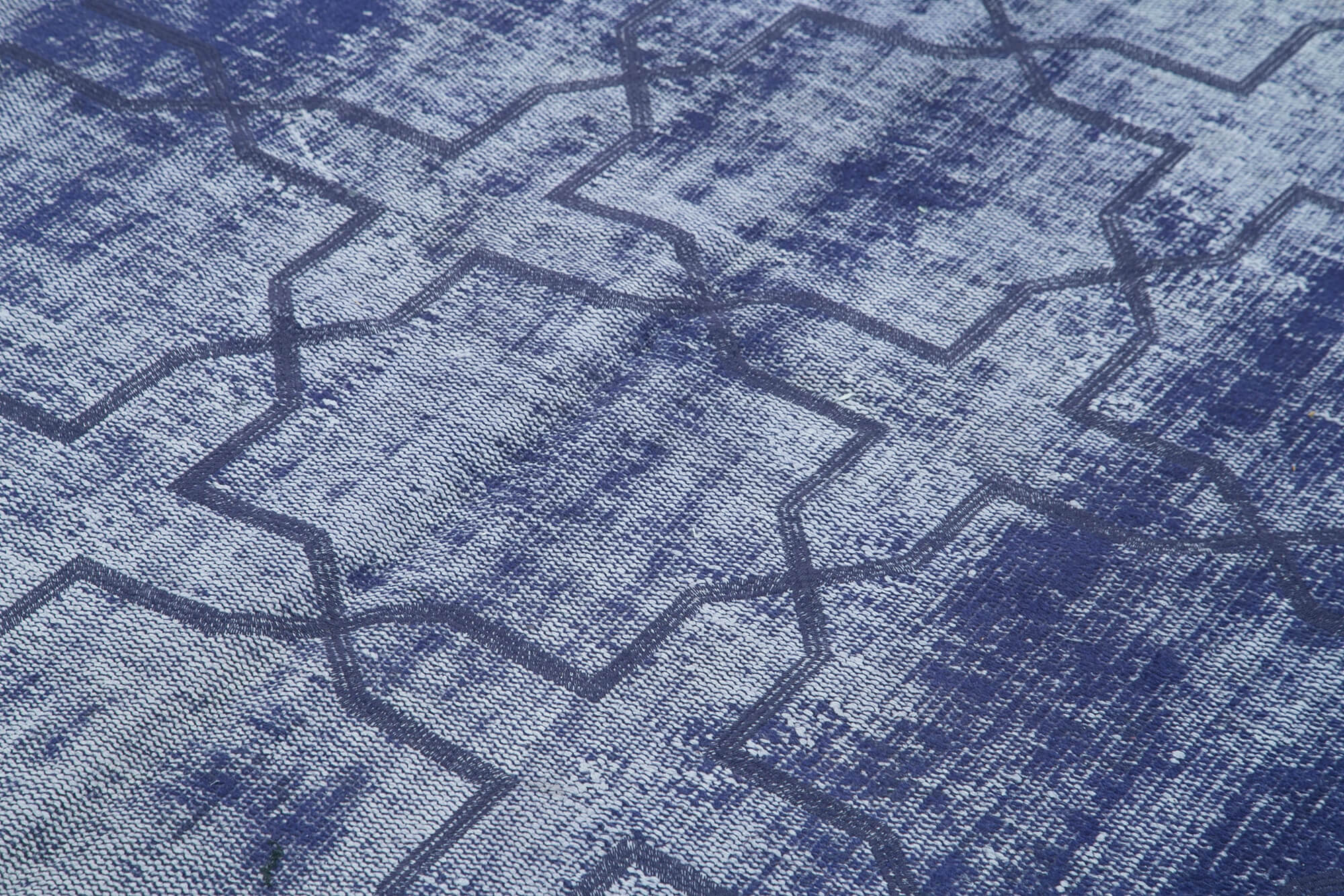 Handmade Geometric Rug - Purple Area Rug Cotton Wool Vintage Handwoven Carpet 5'8"x8'10"