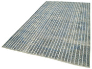 Handmade Geometric Rug – Grey Area Rug Cotton Wool, 5'7'' x 9'1'' Durable Floor Covering
