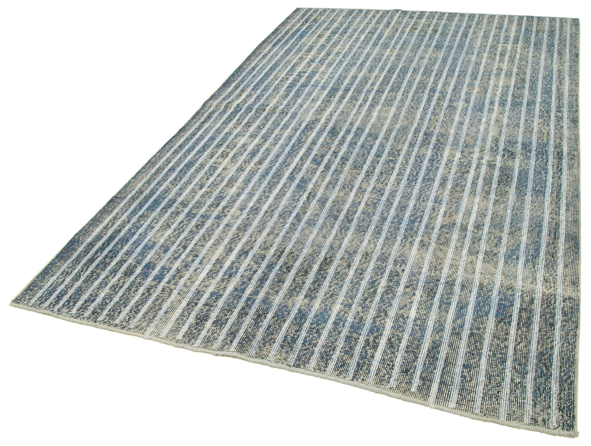 Handmade Geometric Rug – Grey Area Rug Cotton Wool, 5'7'' x 9'1'' Durable Floor Covering