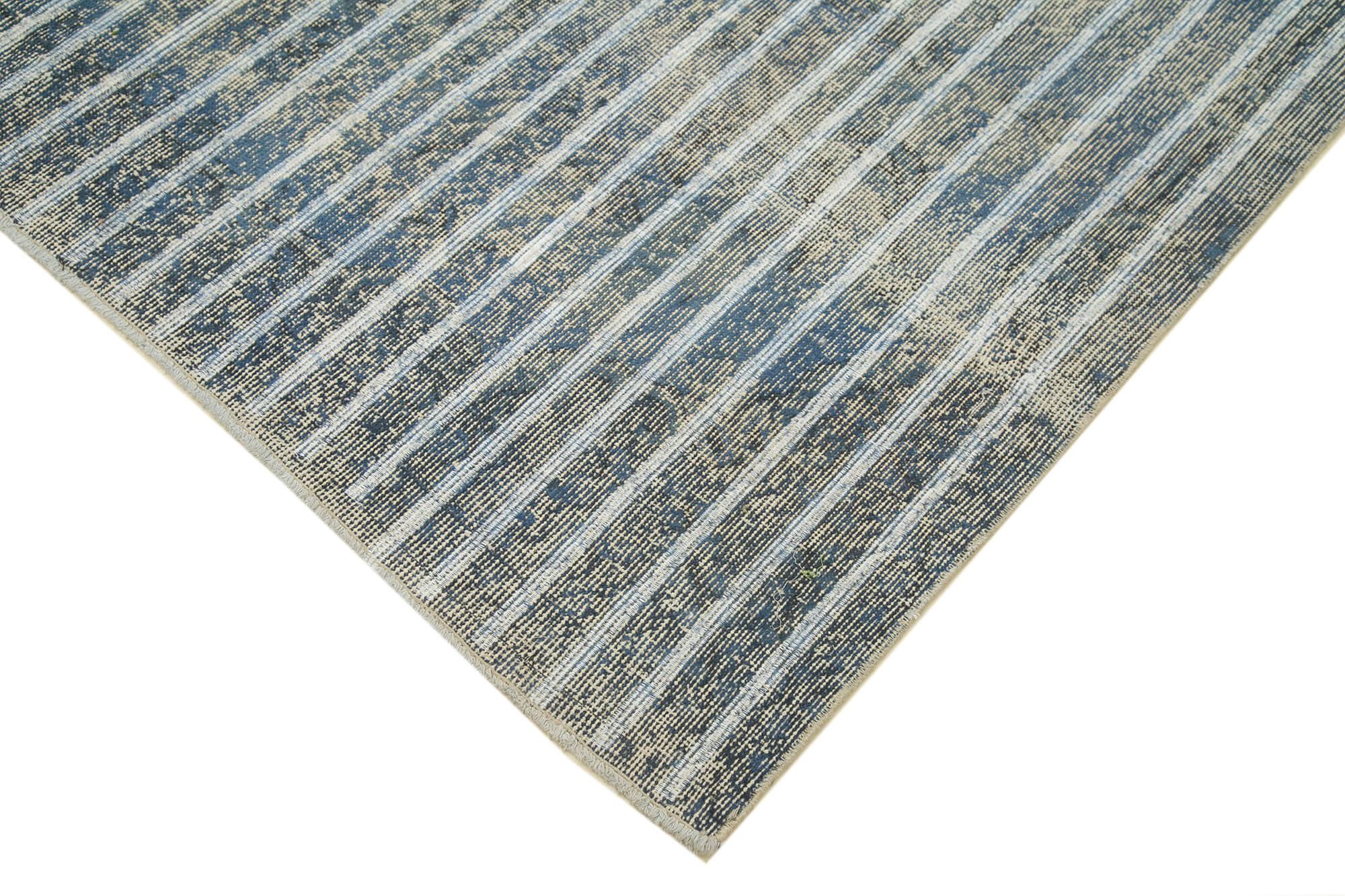 Handmade Geometric Rug – Grey Area Rug Cotton Wool, 5'7'' x 9'1'' Durable Floor Covering