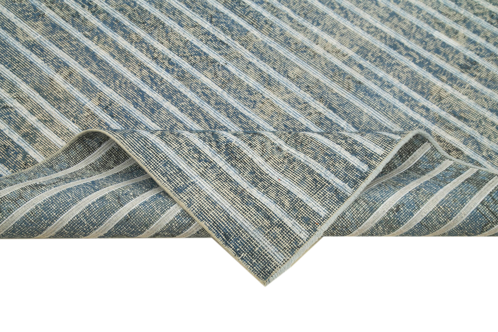 Handmade Geometric Rug – Grey Area Rug Cotton Wool, 5'7'' x 9'1'' Durable Floor Covering