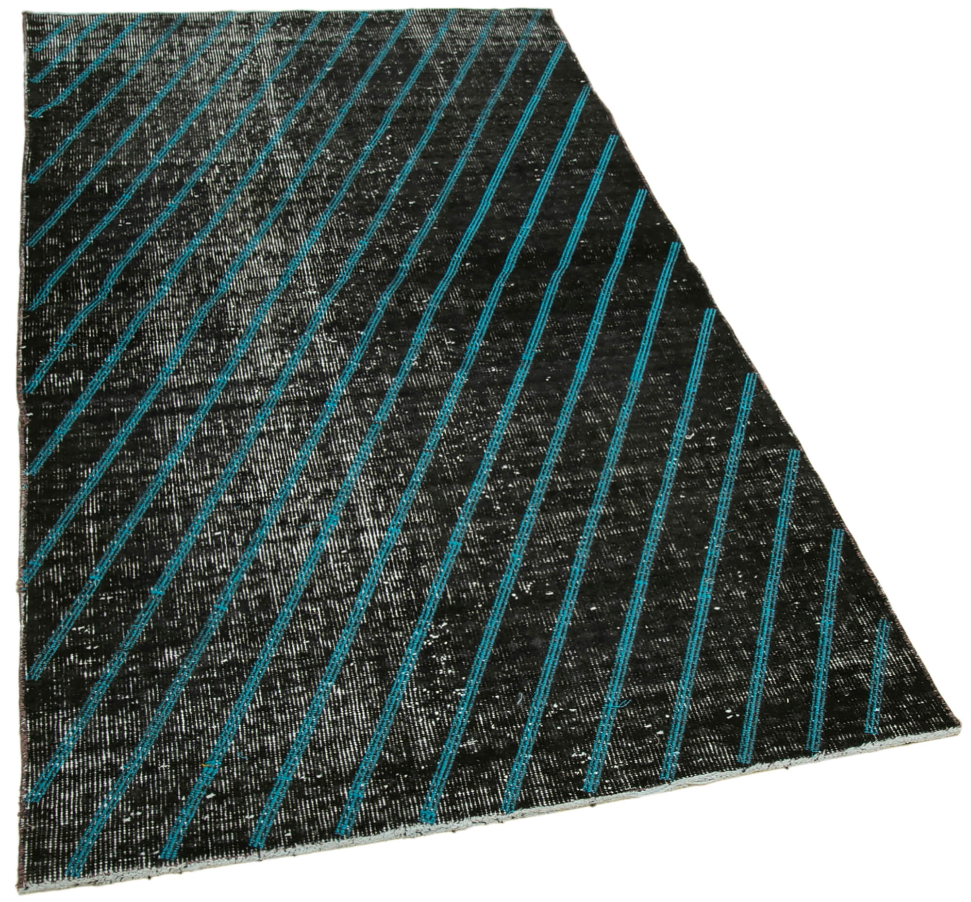 Handmade Wool Area Rug – Black Geometric Cotton Wool Blend | Durable Floor Covering