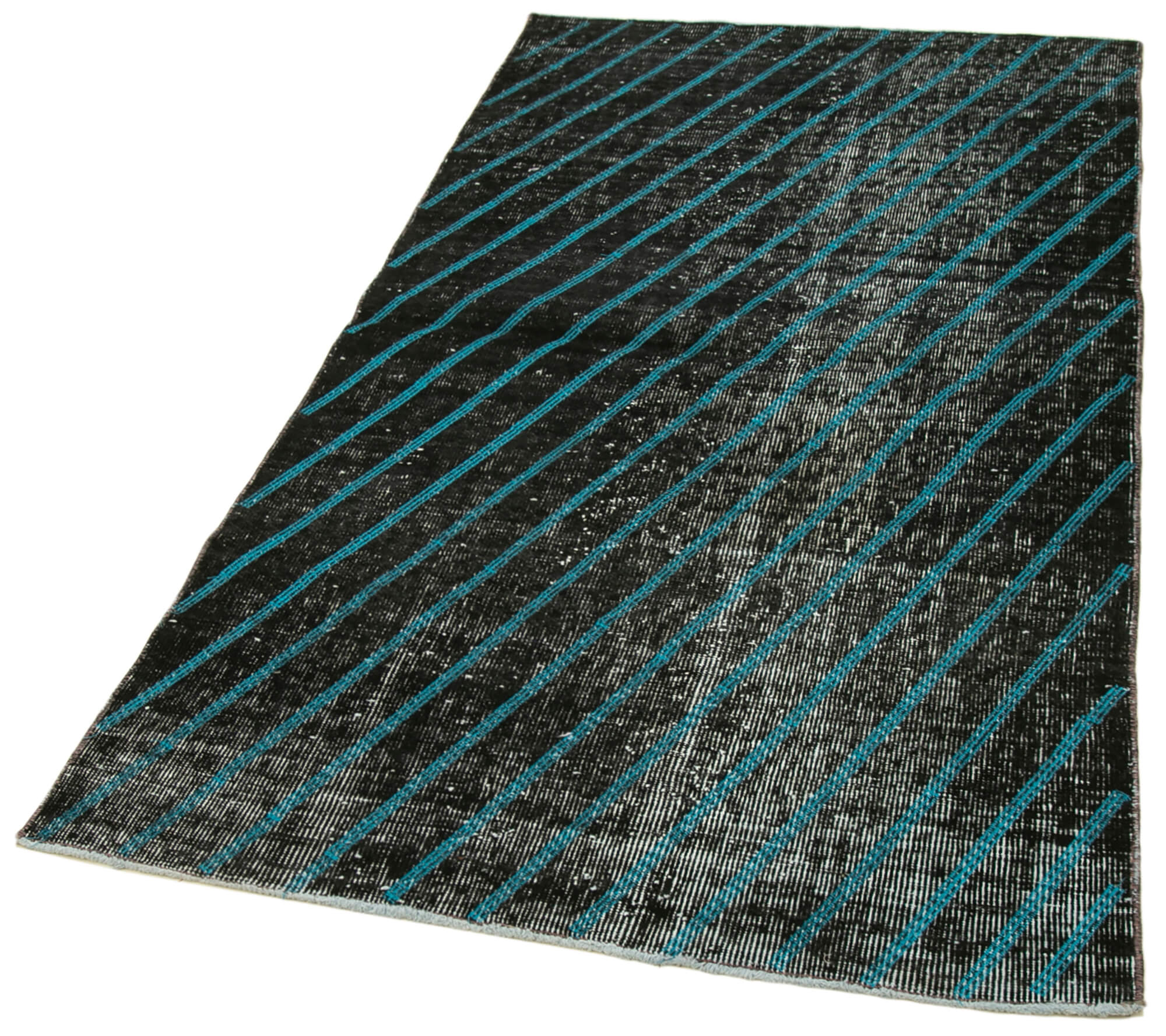 Handmade Wool Area Rug – Black Geometric Cotton Wool Blend | Durable Floor Covering