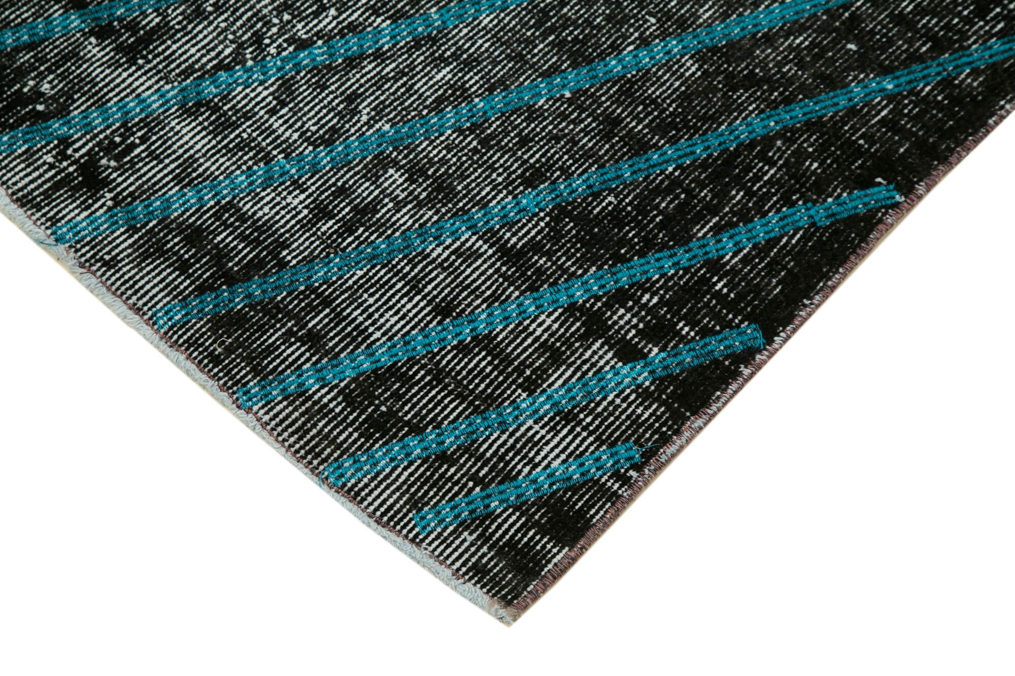 Handmade Wool Area Rug – Black Geometric Cotton Wool Blend | Durable Floor Covering