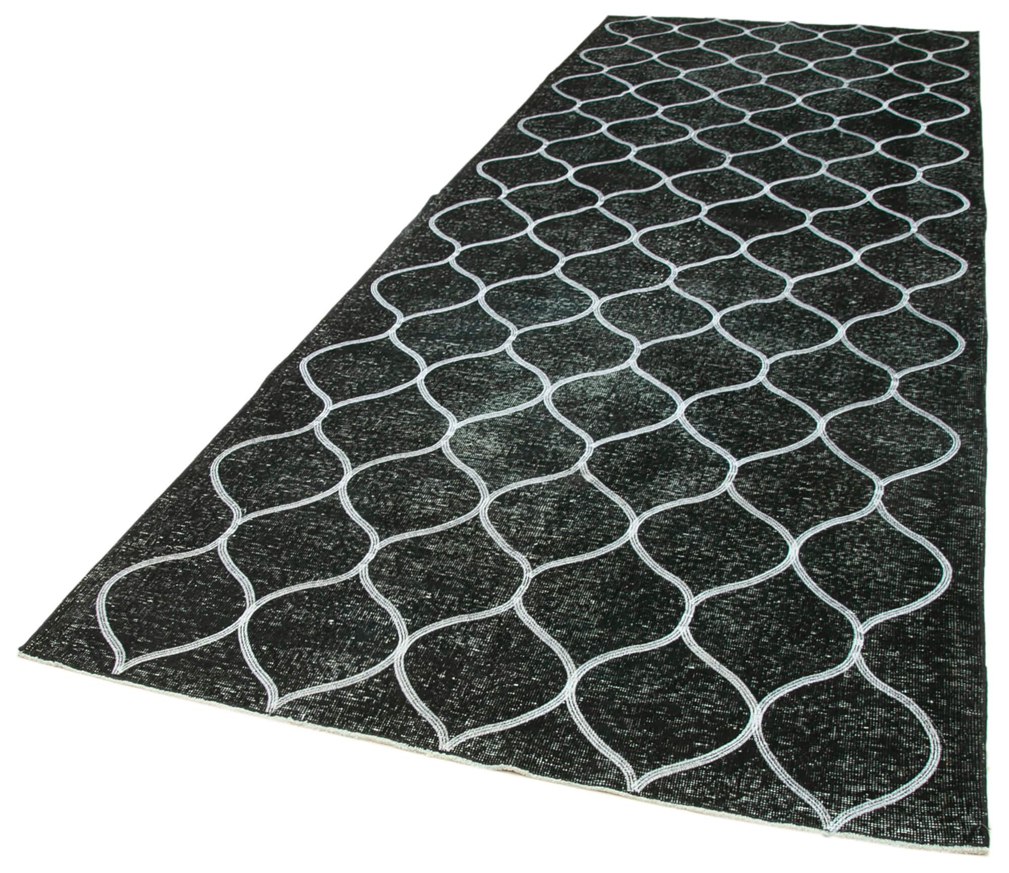 Handmade Geometric Rug – Black Area Rug With Durable Wool Carpet & Cotton Wool