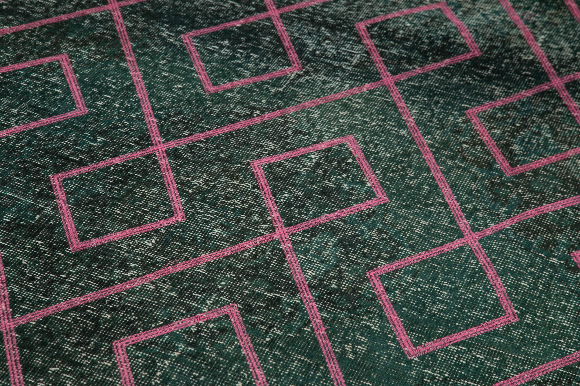Handmade Wool Area Rug – Black Geometric Cotton Rug | Durable Turkish Hand Knotted Carpet 4'10''x13'1''
