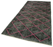 Handmade Geometric Rug – Black Area Rug 4x10 | Cotton Wool Durable Carpet