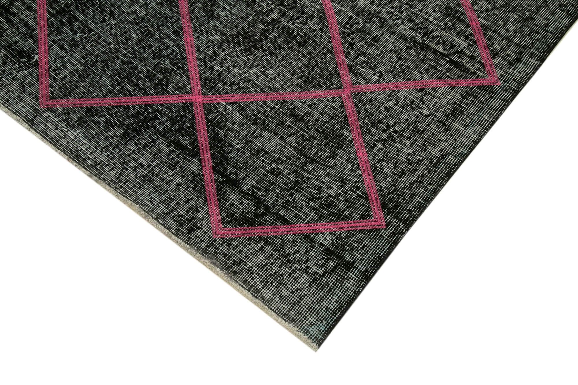 Handmade Geometric Rug – Black Area Rug 4x10 | Cotton Wool Durable Carpet