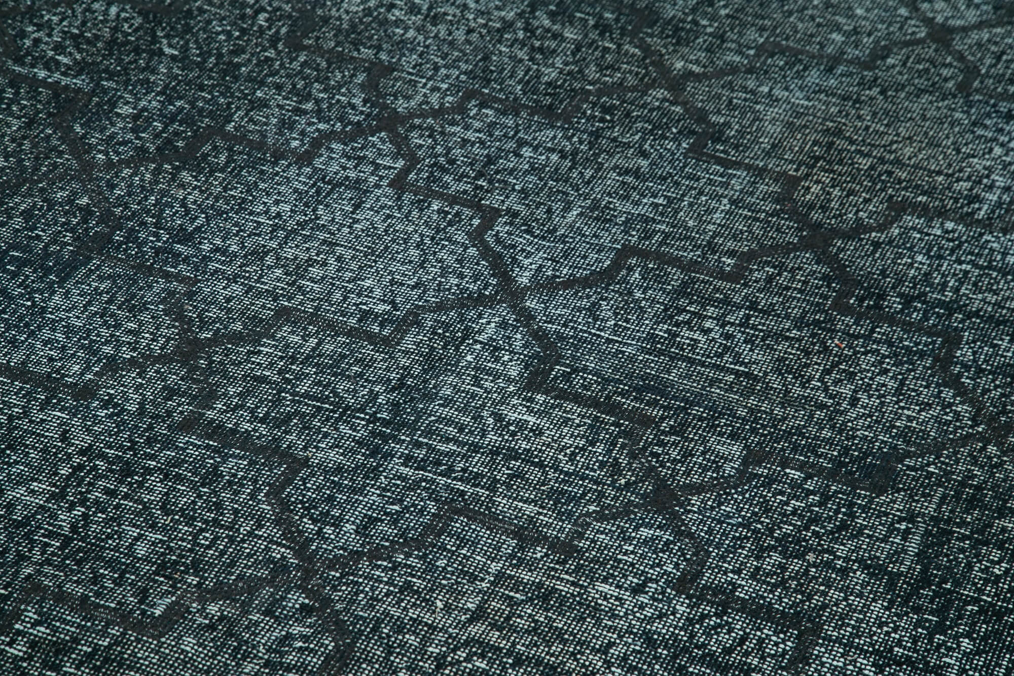 Handmade Geometric Rug - Black Area Rug With Cotton Wool, Durable & Soft Texture