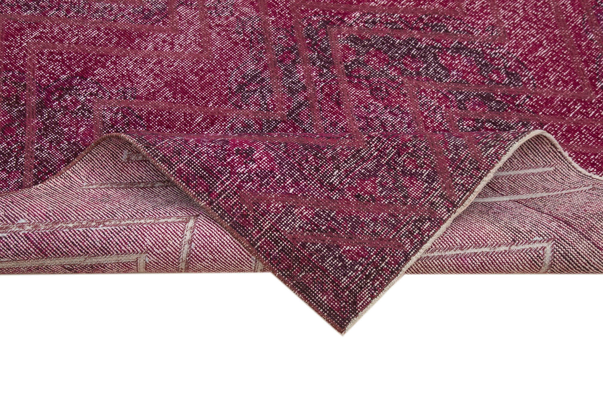 Handmade Geometric Rug - Durable Wool Rug | Soft Cotton Blend | Boho Style Carpet 4'10" x 13'7"