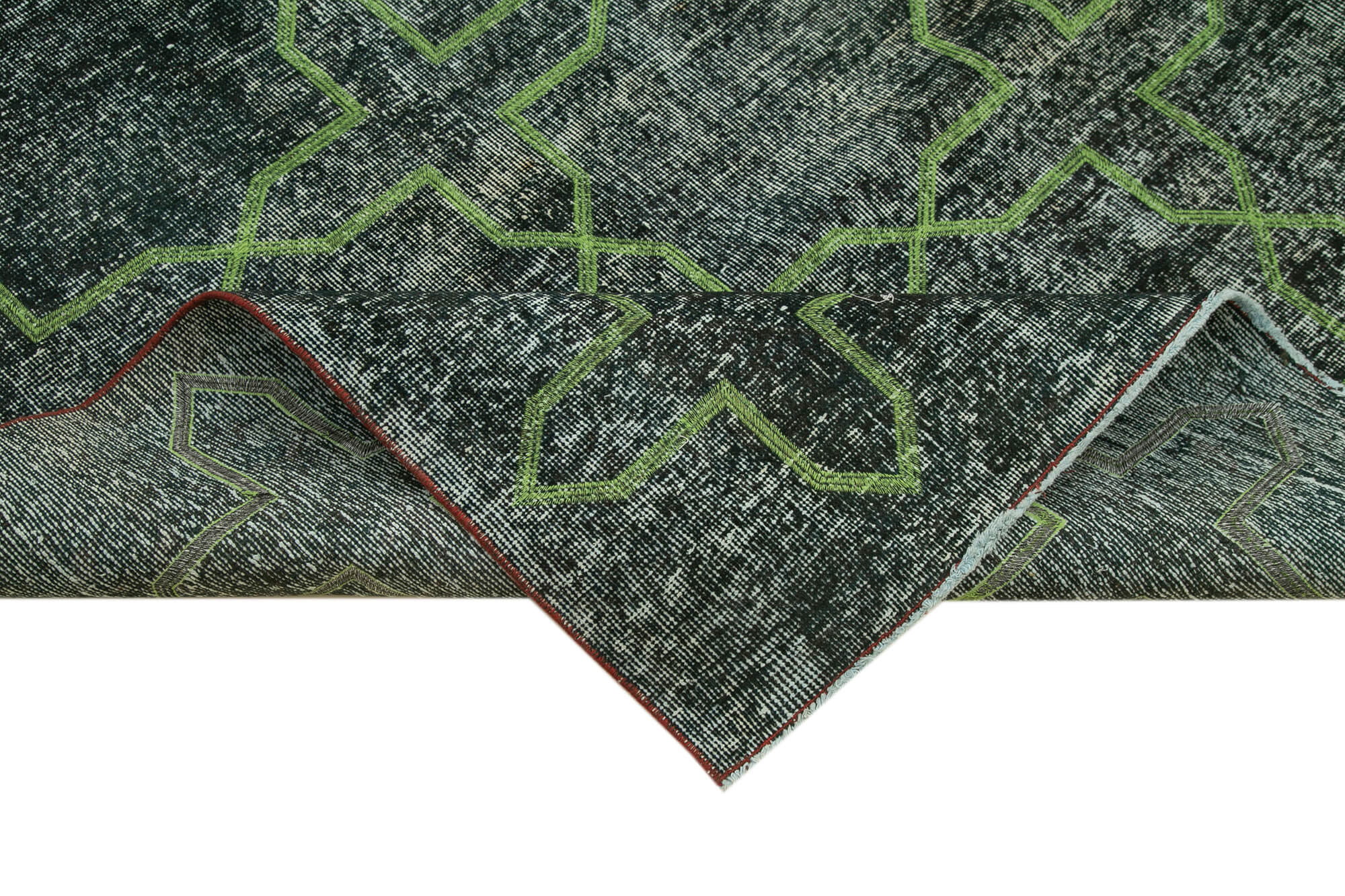 Handmade Geometric Rug – Grey Area Rug 4x12 Feet | Cotton Wool Carpet