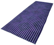 Handmade Geometric Rug – Purple Area Rug | Cotton Wool Carpet 4x12 Feet