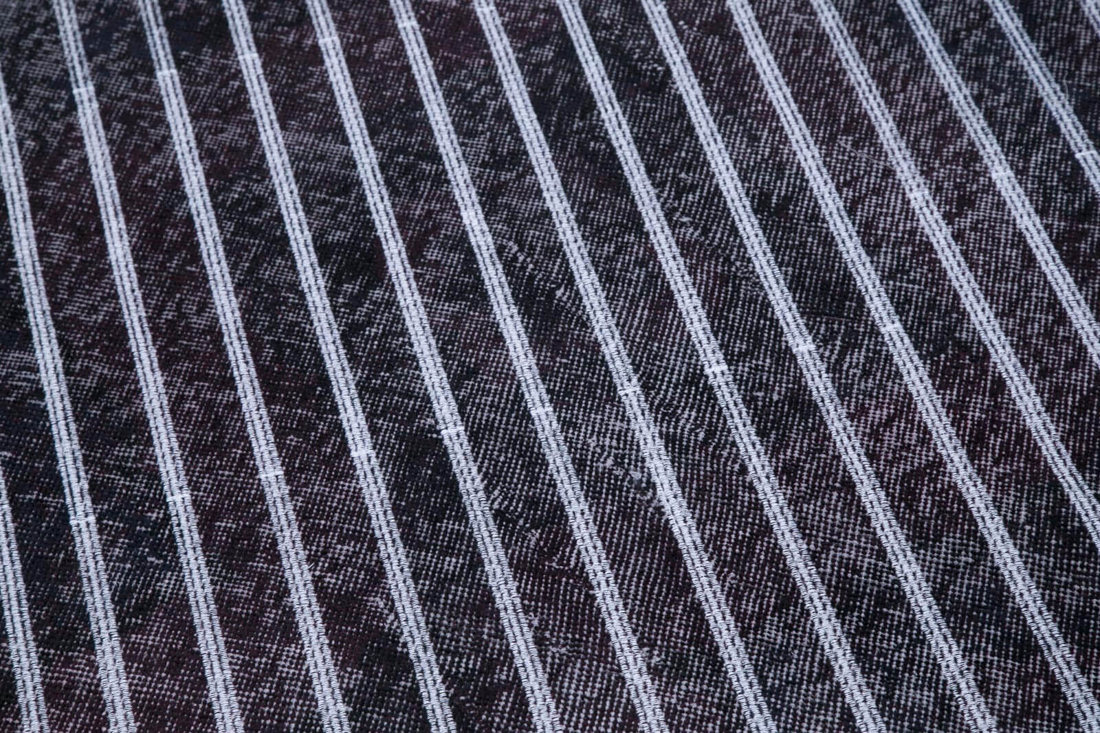 Handmade Geometric Rug – Black Cotton Wool Rug 4'8'' x 12'2'' Area Carpet