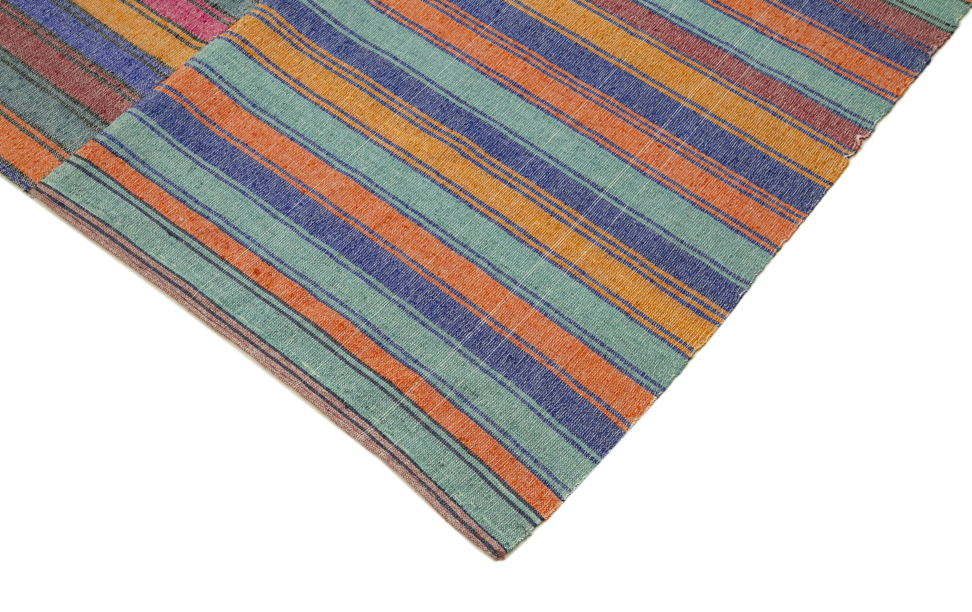 Handmade Kilim Rug | Vintage Handwoven Rug Cotton Wool Blend Durable Turkish Kilim Carpet