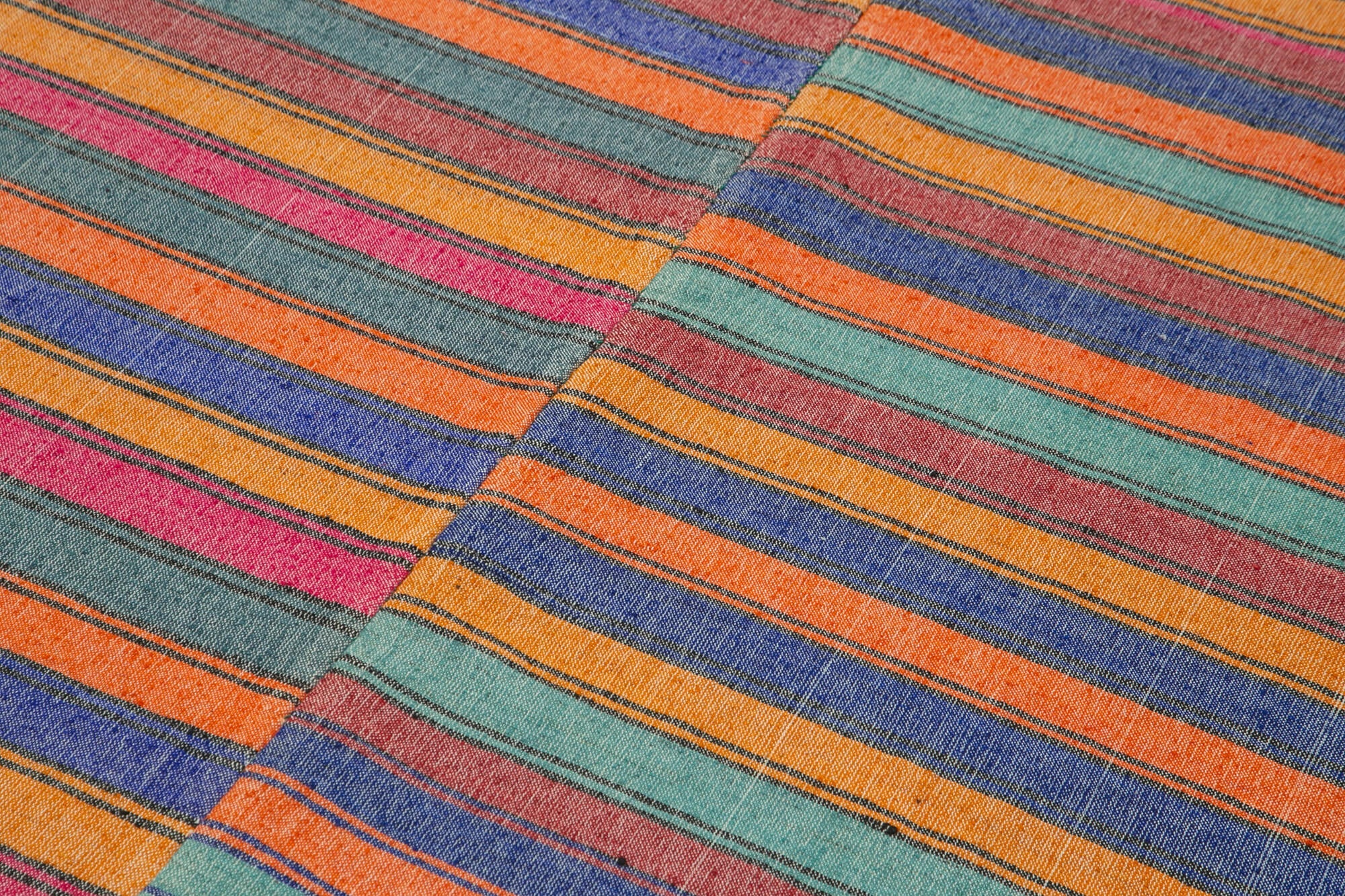 Handmade Kilim Rug | Vintage Handwoven Rug Cotton Wool Blend Durable Turkish Kilim Carpet
