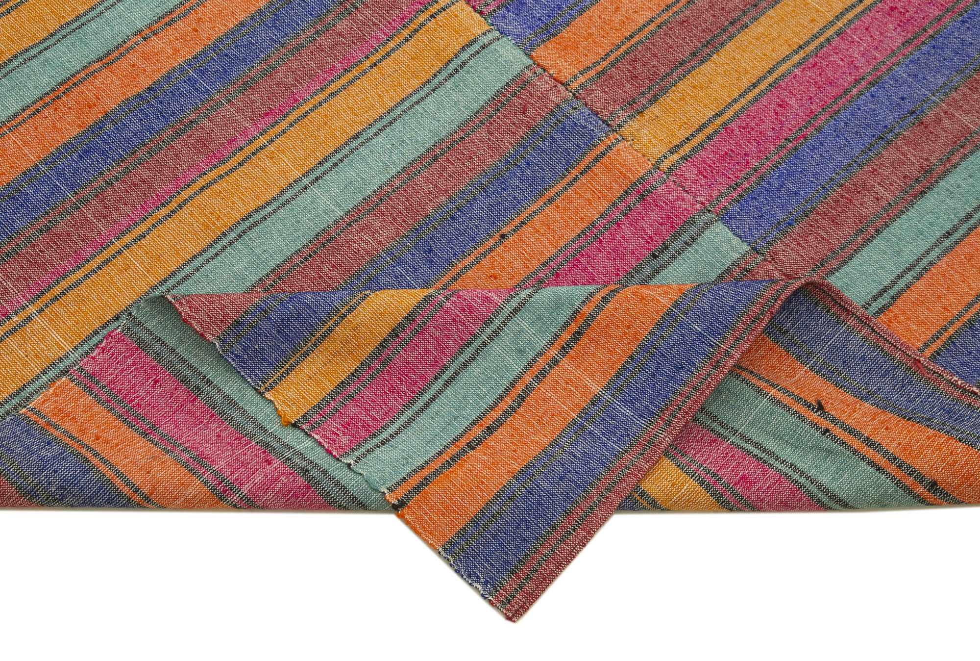 Handmade Kilim Rug | Vintage Handwoven Rug Cotton Wool Blend Durable Turkish Kilim Carpet