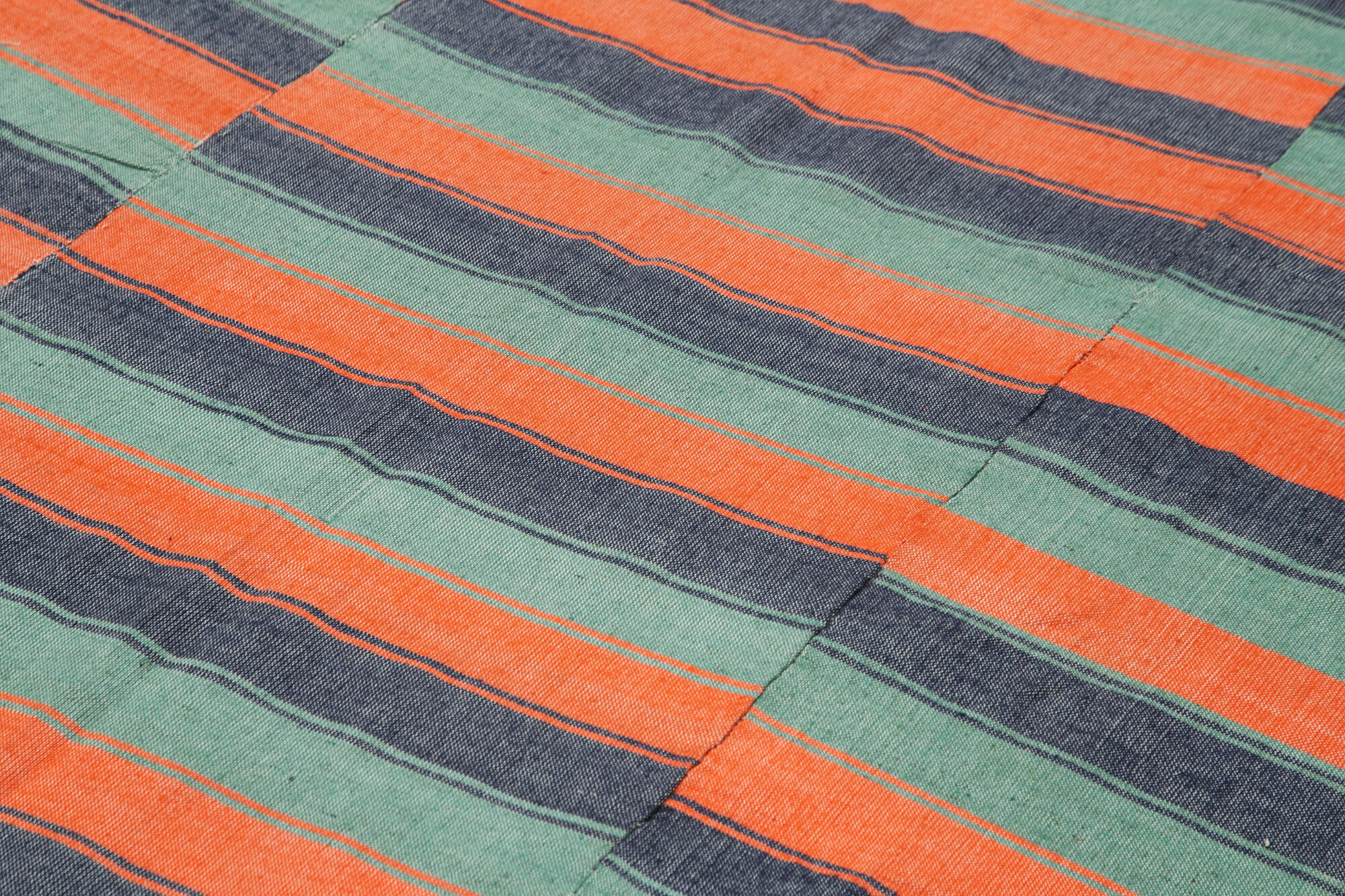 Handmade Wool Area Rug – Striped Cotton Rug, Vintage Kilim Carpet 6'x11'