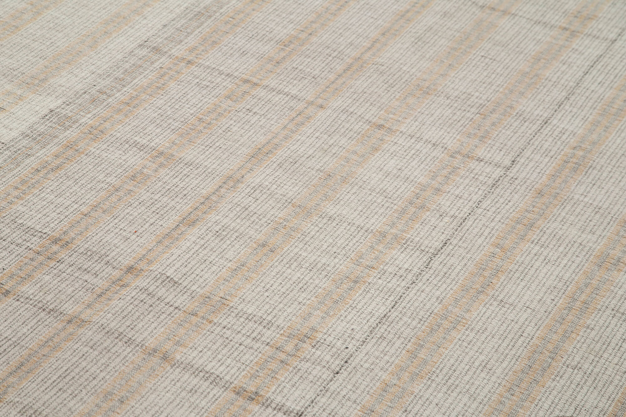 Handmade Area Rug – Purple Striped Turkish Kilim Carpet, Cotton Wool Blend 6'5''x11'8''