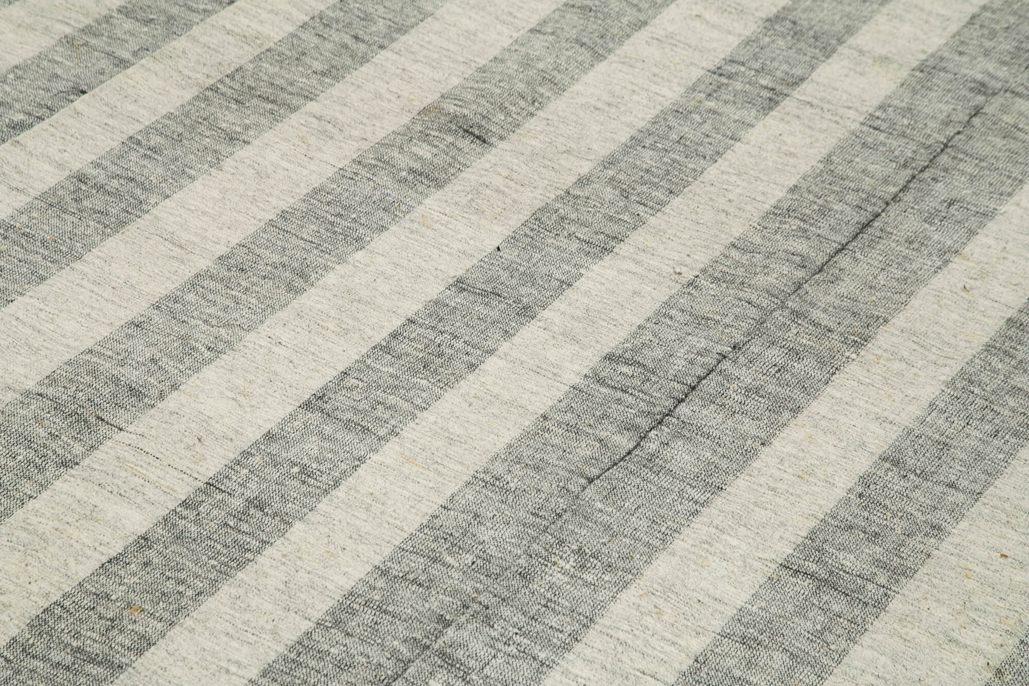Handmade Area Rug – Striped Kilim Turkish Wool Cotton Rug 7'1'' x 9'7''